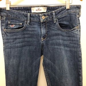 Hollister Dark Blue Wash Low Rise Skinny Jeans